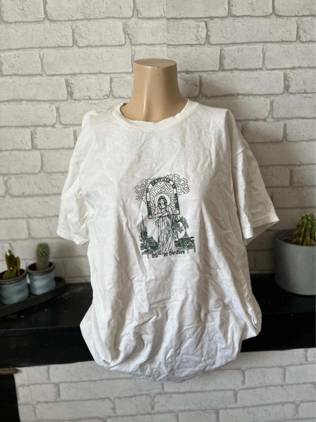 Camiseta blanca estampada – Talla 42/44 – photo 2